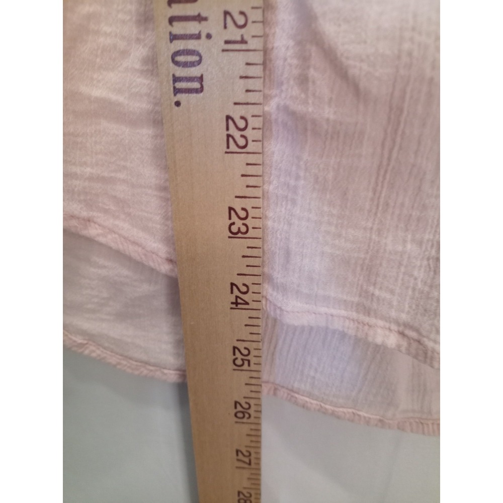 Chaps Button Up Women's Shirt Top, Small, Pale Pink - Picture 3 of 5